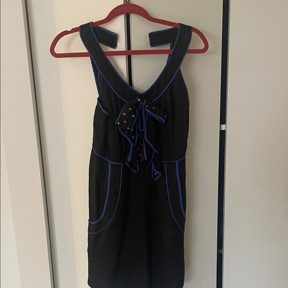 Kimchi Blue Black and Blue Asymmetrical Dress
